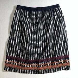 Anthropologie Edmé and Esyllte 100% Cotton Bohemian Multi Pattern Skirt Size 8